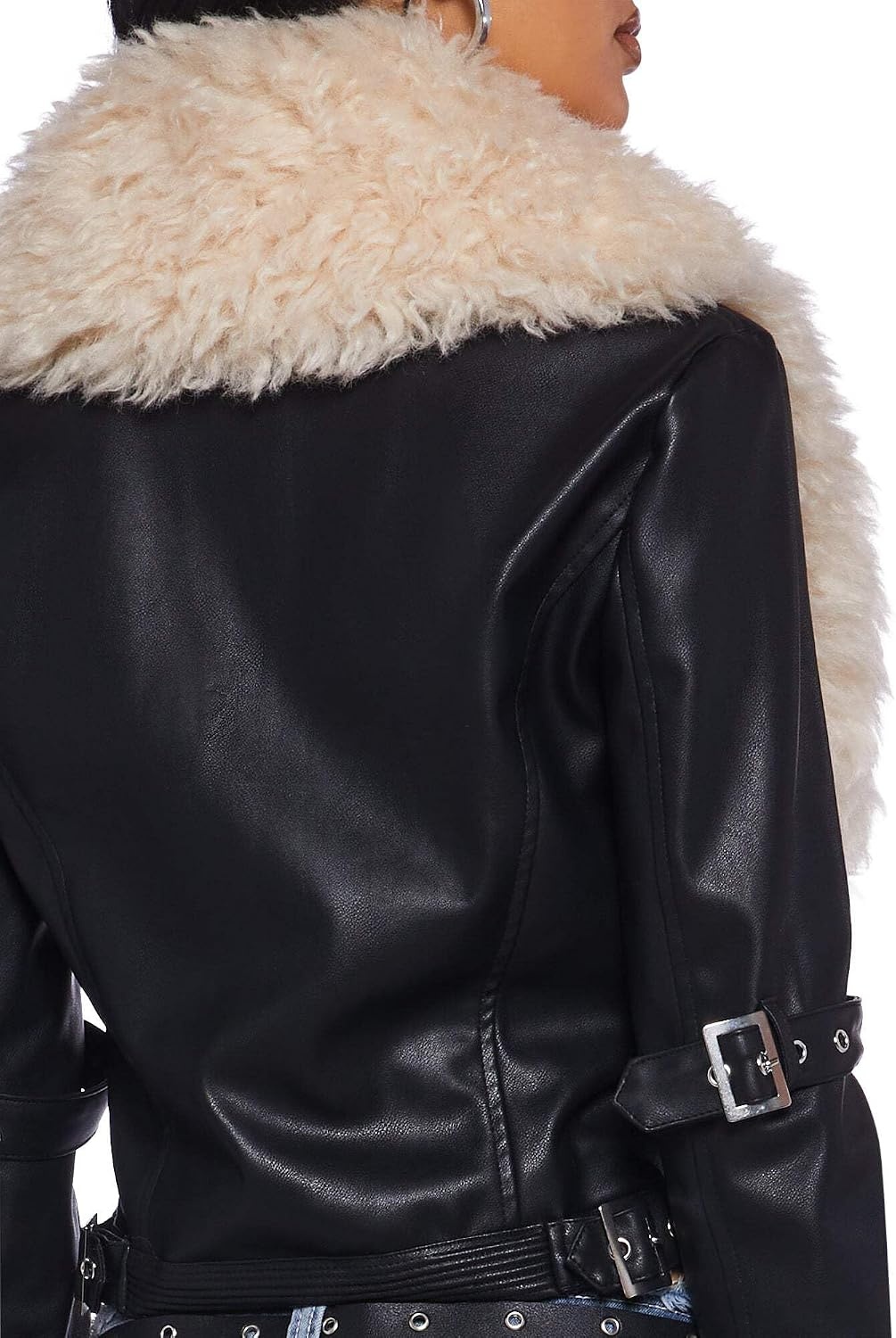 image:imageDolls Kill Covet Moto Jacket by Generation Kiss Cropped Vegan Leather Moto Jacket for Bold Streetwear FashionBlack