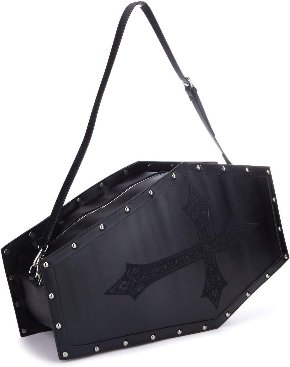 image:imageDolls Kill Dead Weight Coffin Weekender by Widow Coffin Shape Bag Made From Vegan Leather Perfect for Spooky Getaways by WidowBlack