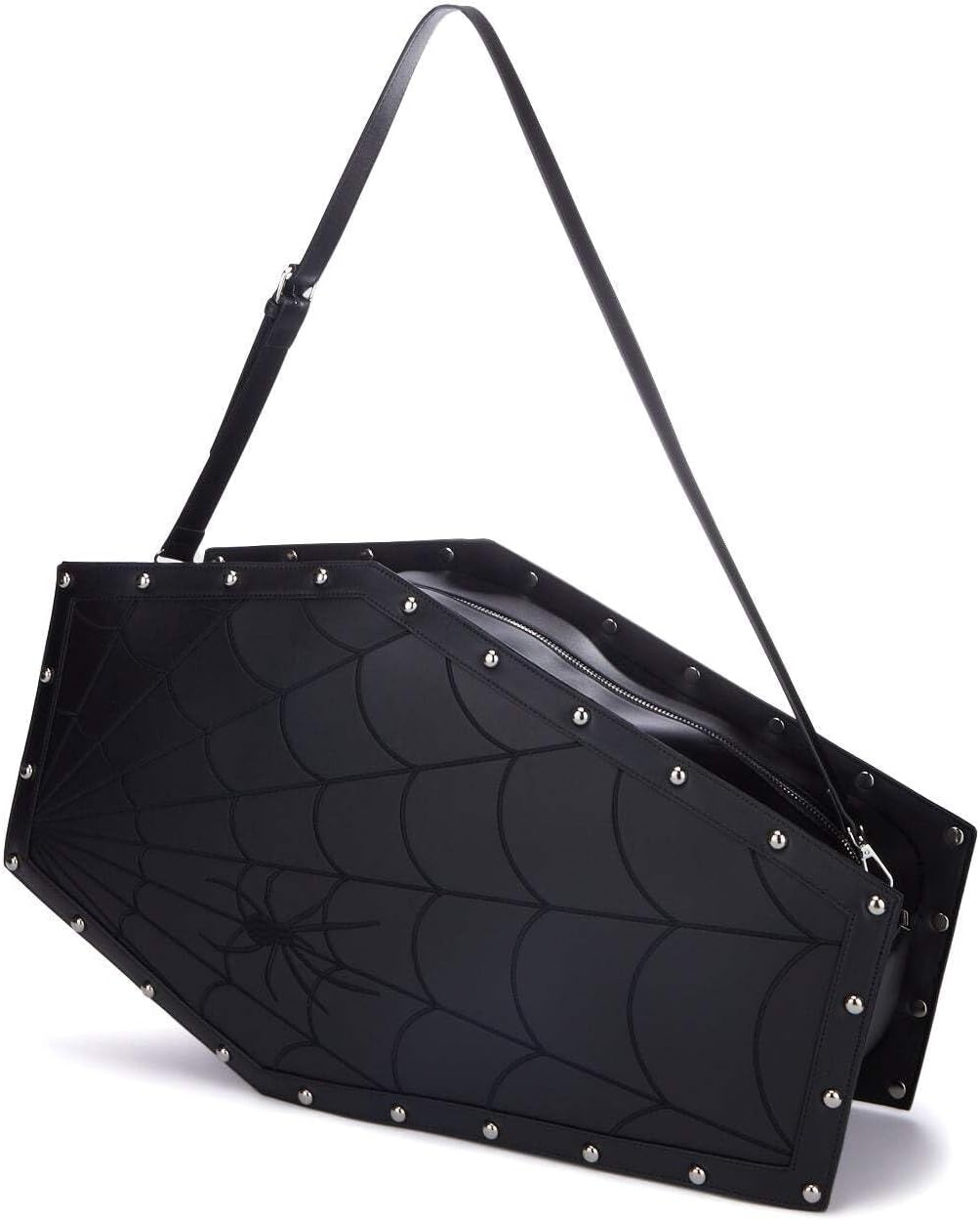 image:imageDolls Kill Dead Weight Coffin Weekender by Widow Coffin Shape Bag Made From Vegan Leather Perfect for Spooky Getaways by WidowBlack