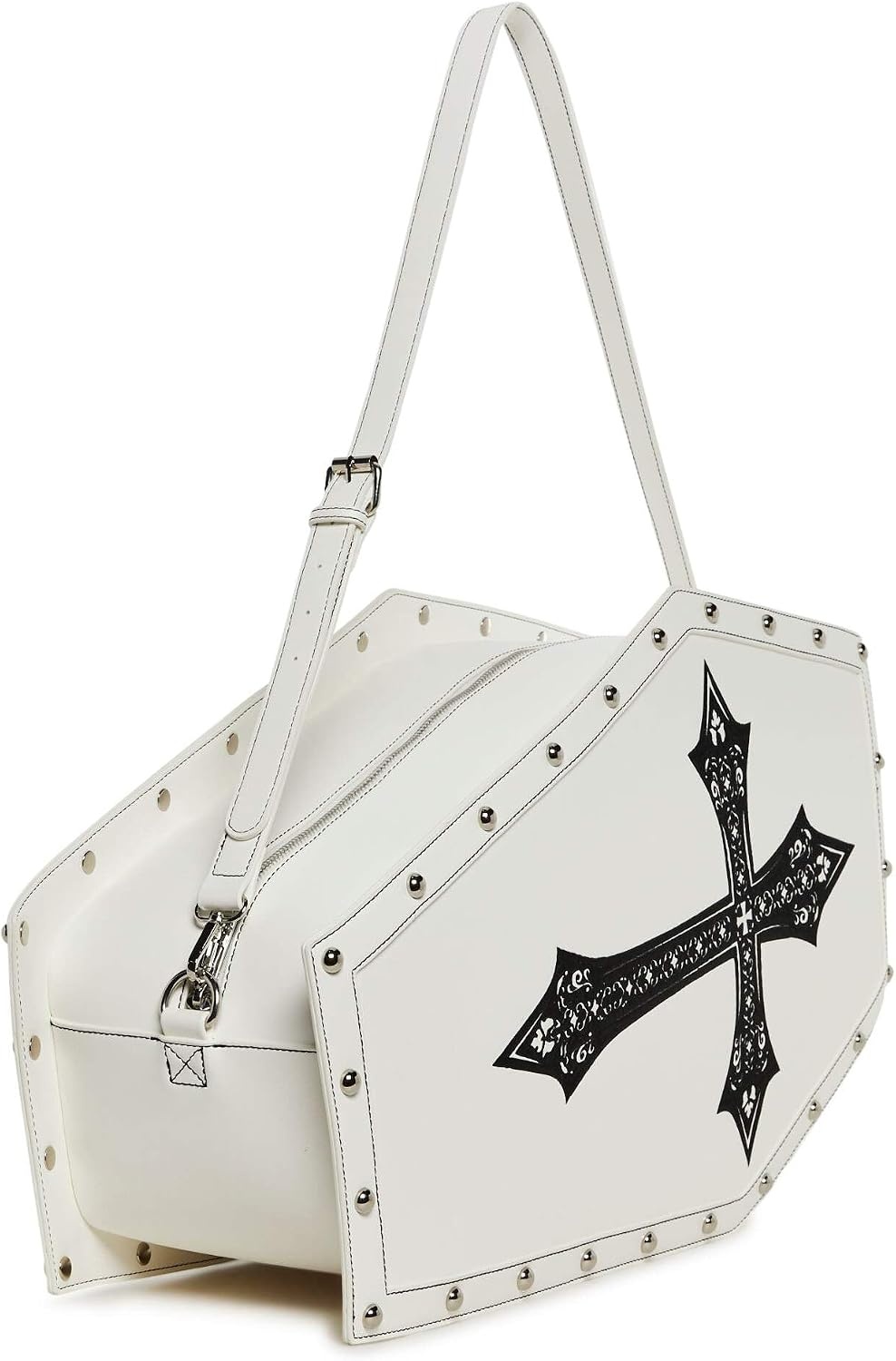 image:imageDolls Kill Dead Weight Coffin Weekender by Widow Coffin Shape Bag Made From Vegan Leather Perfect for Spooky Getaways by WidowWhite