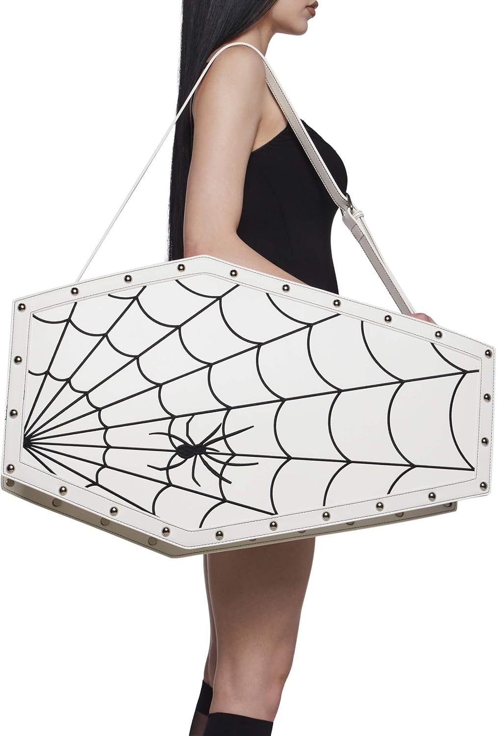 image:imageDolls Kill Dead Weight Coffin Weekender by Widow Coffin Shape Bag Made From Vegan Leather Perfect for Spooky Getaways by WidowWhite