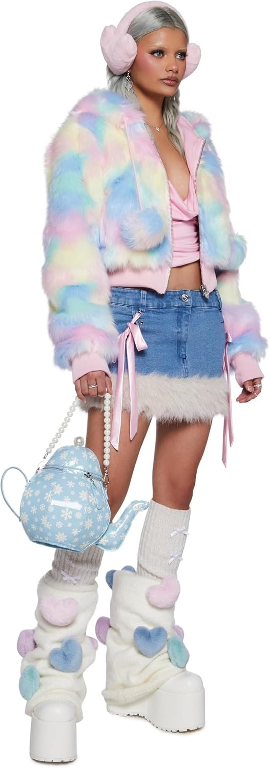 image:imageDolls Kill Tea Society Handbag by Sugar Thrillz Whimsical Tea Party Mini Purse with Pearl StrapBlue