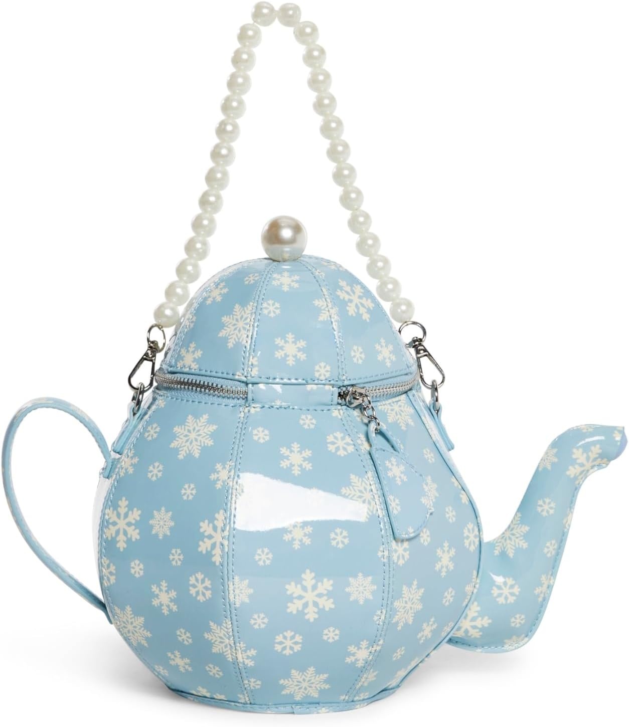 image:imageDolls Kill Tea Society Handbag by Sugar Thrillz Whimsical Tea Party Mini Purse with Pearl StrapBlue