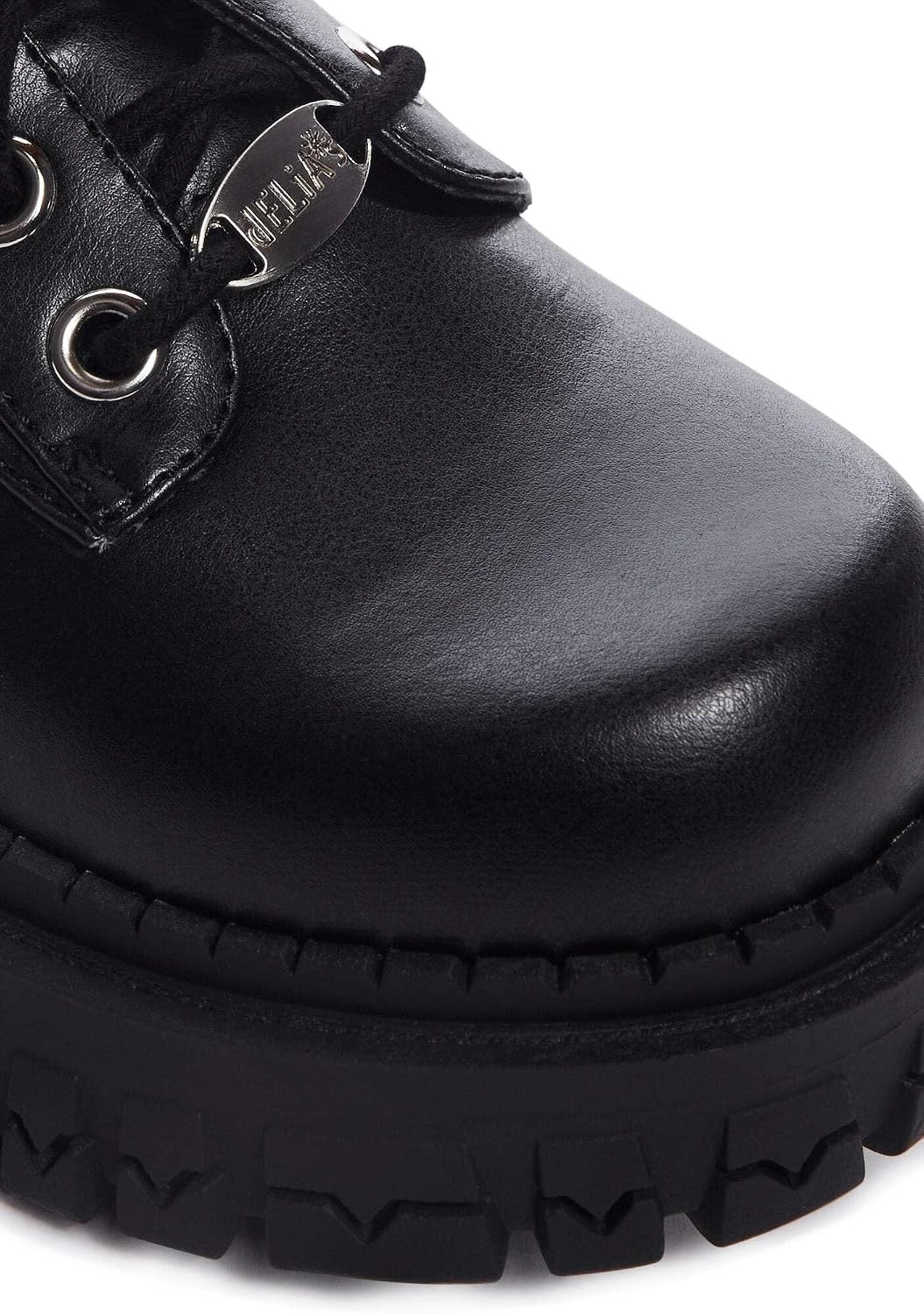 image:imageDolls Kill Teen Craft Oxford Shoes by Delias Vegan Leather LaceUp Chunky Platform ShoesBlack