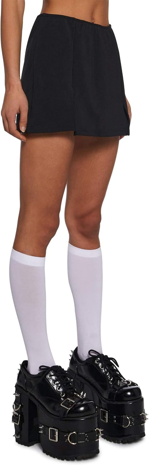 image:imageDolls Kill Under The Boardwalk Mini Skort by Delias Stretchy Mini Skort for Casual Beachwear FashionBlack