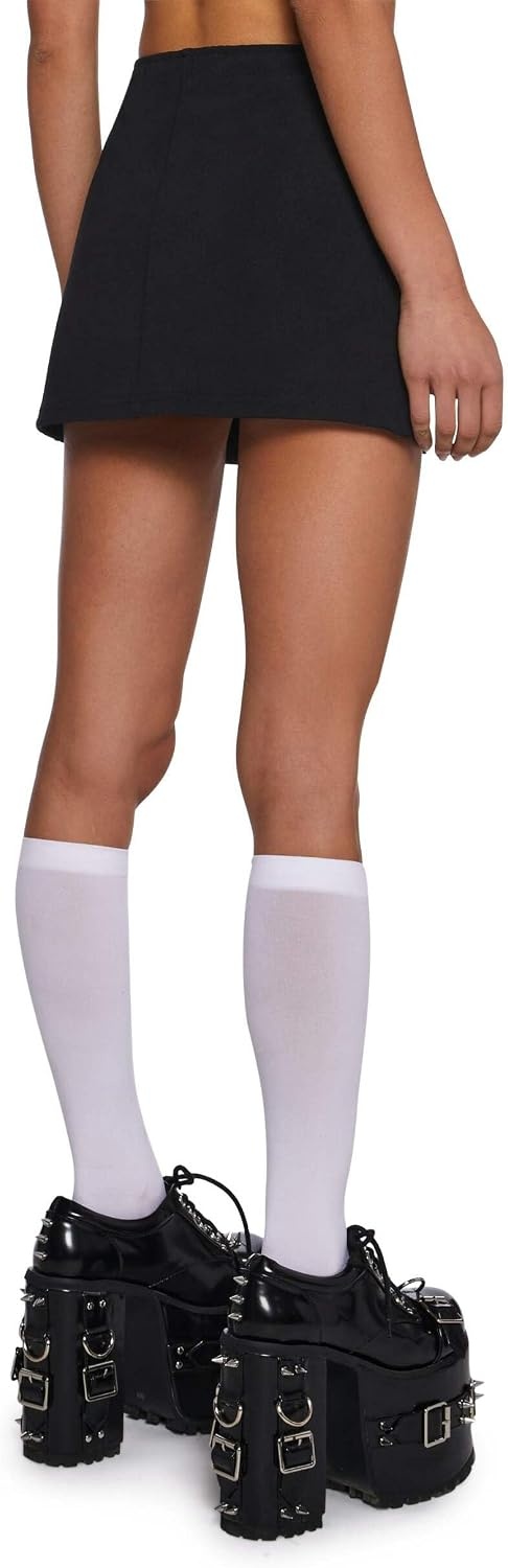 image:imageDolls Kill Under The Boardwalk Mini Skort by Delias Stretchy Mini Skort for Casual Beachwear FashionBlack