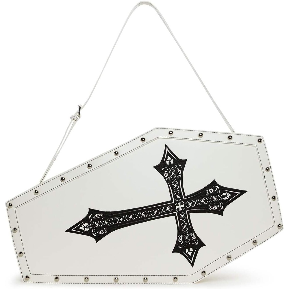 image:imageDolls Kill Dead Weight Coffin Weekender by Widow Coffin Shape Bag Made From Vegan Leather Perfect for Spooky Getaways by WidowWhite