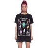 image:imageDolls Kill Crystal Girl Oversized Tee by Delias  Washed Design with Crystal Graphics and Loose FitBlack