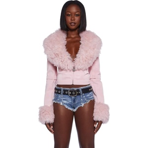 Dolls Kill Covet Moto Jacket by Generation Kiss – Cropped Vegan Leather Moto Jacket for Bold Streetwear Fashion(Pink)