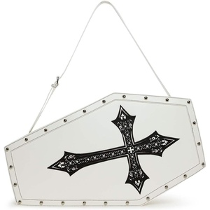 Dolls Kill Dead Weight Coffin Weekender by Widow – Coffin Shape Bag Made From Vegan Leather, Perfect for Spooky Getaways | by Widow(White)