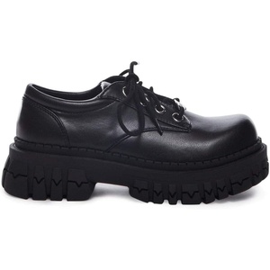 Dolls Kill Teen Craft Oxford Shoes by Delia’s, Vegan Leather Lace-Up Chunky Platform Shoes(Black)
