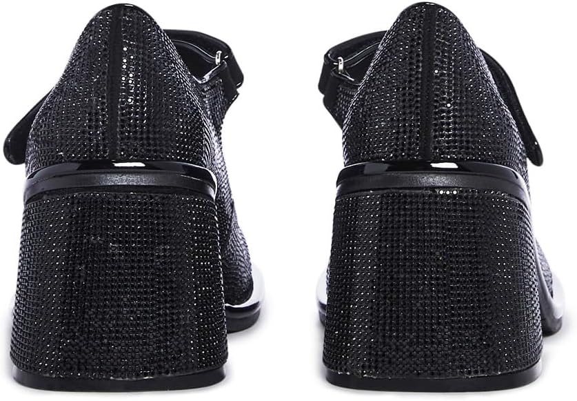 image:imageDolls Kill Desire Me Rhinestone Mary Janes by Sugar Thrillz Pumps with Sparkling Rhinestones Block Heels and HookandLoop Closure Perfect for Parties and Nights OutBlack