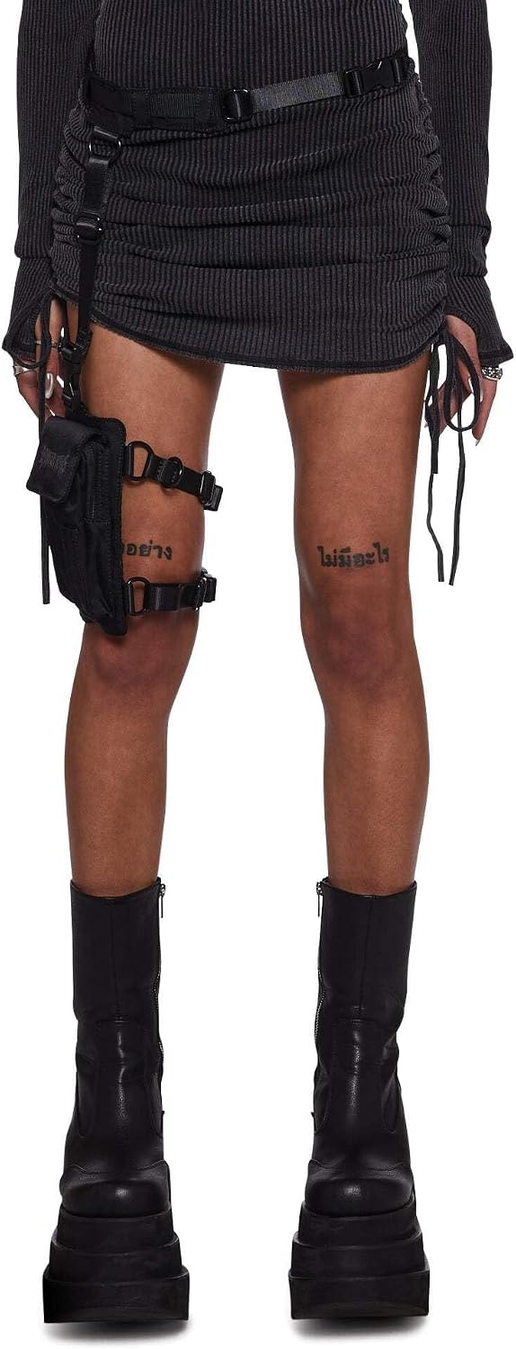 image:imageDolls Kill Snare Leg Garter Utility Belt Bag by DARKER WAVS Adjustable Straps QuickRelease Buckle amp Single Pocket One Size