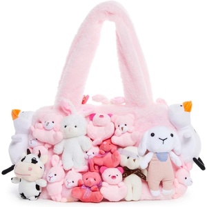 Dolls Kill Fun N’ Games Plush Tote by Delia’s – Faux Fur Bag With Animal Plush – Pink
