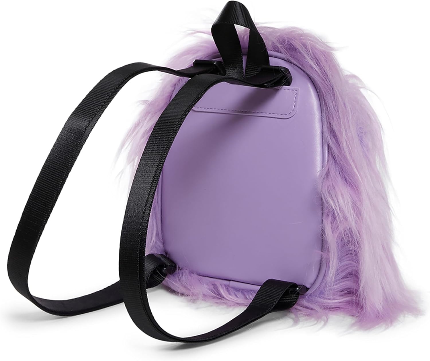 image:imageDolls Kill Case Of The Grumpies Fuzzy Backpack by Current Mood Cute Faux Fur Bag with Adjustable Straps Lavender