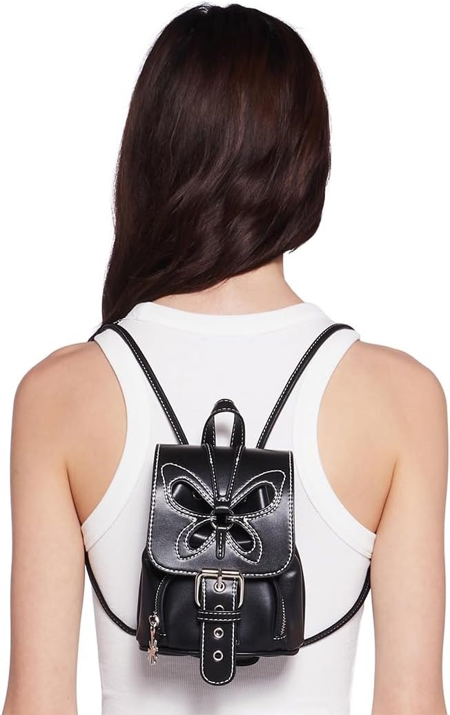 image:imageDolls Kill Feeling Good Butterfly Backpack by Delias For Adults Vegan Leather Bag With CutOut Butterfly Design and Adjustable Straps Black
