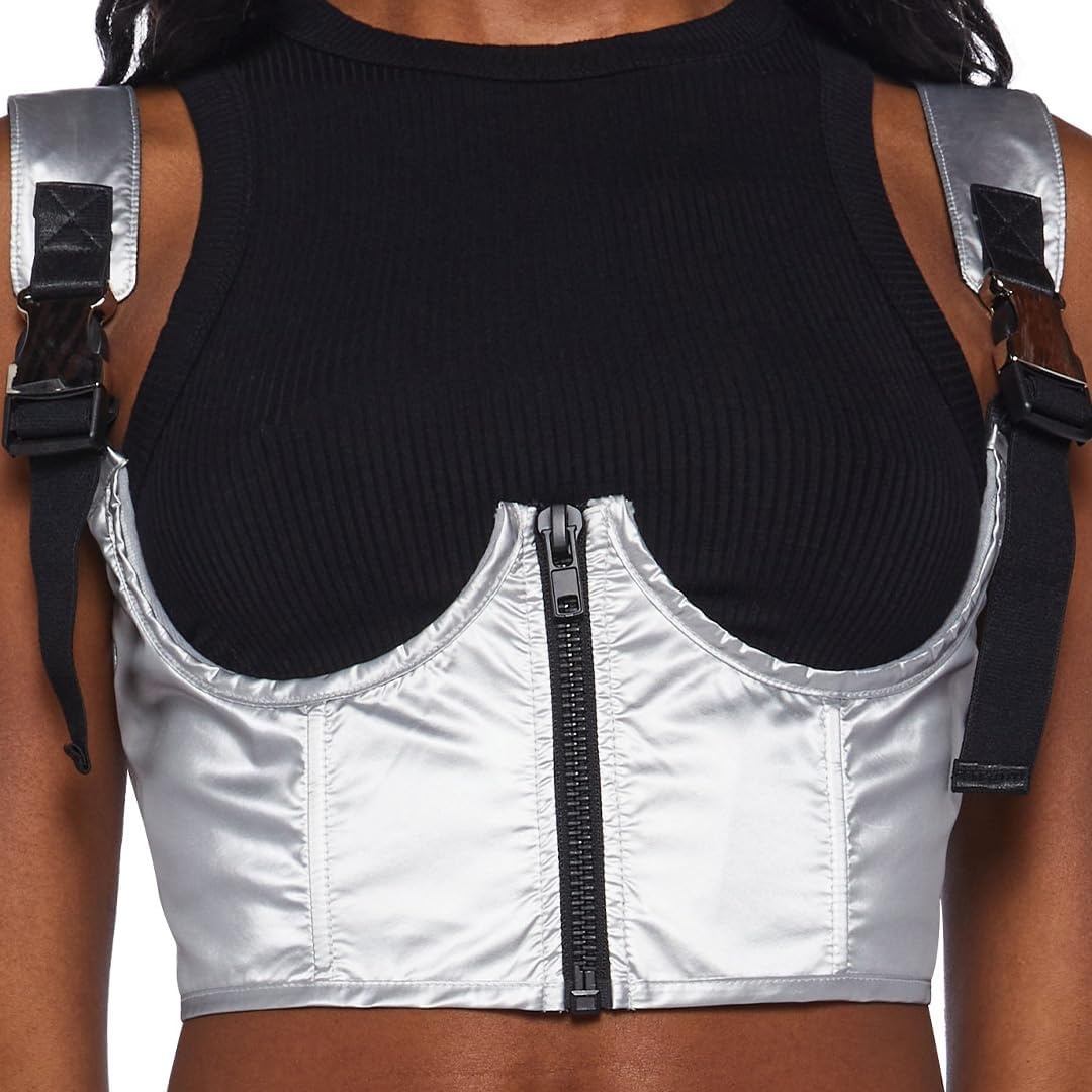 image:imageDolls Kill My Type Underbust Corset by Poster Grl Vegan Leather Dress With Structured Boning Perfect for Edgy Fashion