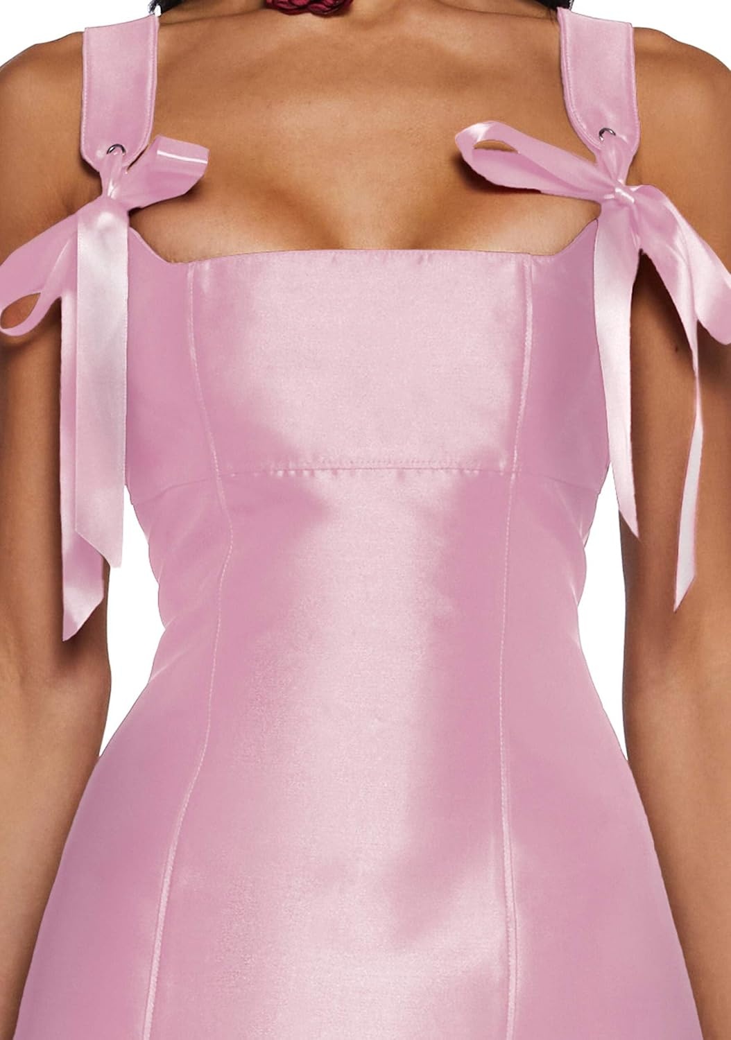 image:imageDolls Kill Pixie Stardust Mini Dress by Current Mood Taffeta Dress with Fit and Flare SilhouettePink
