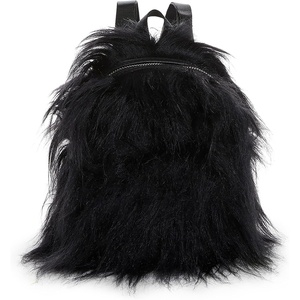 Dolls Kill Case Of The Grumpies Fuzzy Backpack by Current Mood – Cute Faux Fur Bag with Adjustable Straps – Black