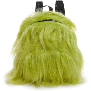Dolls Kill Case Of The Grumpies Fuzzy Backpack by Current Mood – Cute Faux Fur Bag with Adjustable Straps – Green