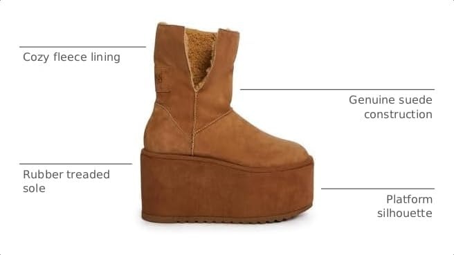 image:imageDolls Kill Atmosphere Fleece Lined Suede Platform Boots by DARKER WAVS Winter Boots with Cozy Fleece amp TreadBrown