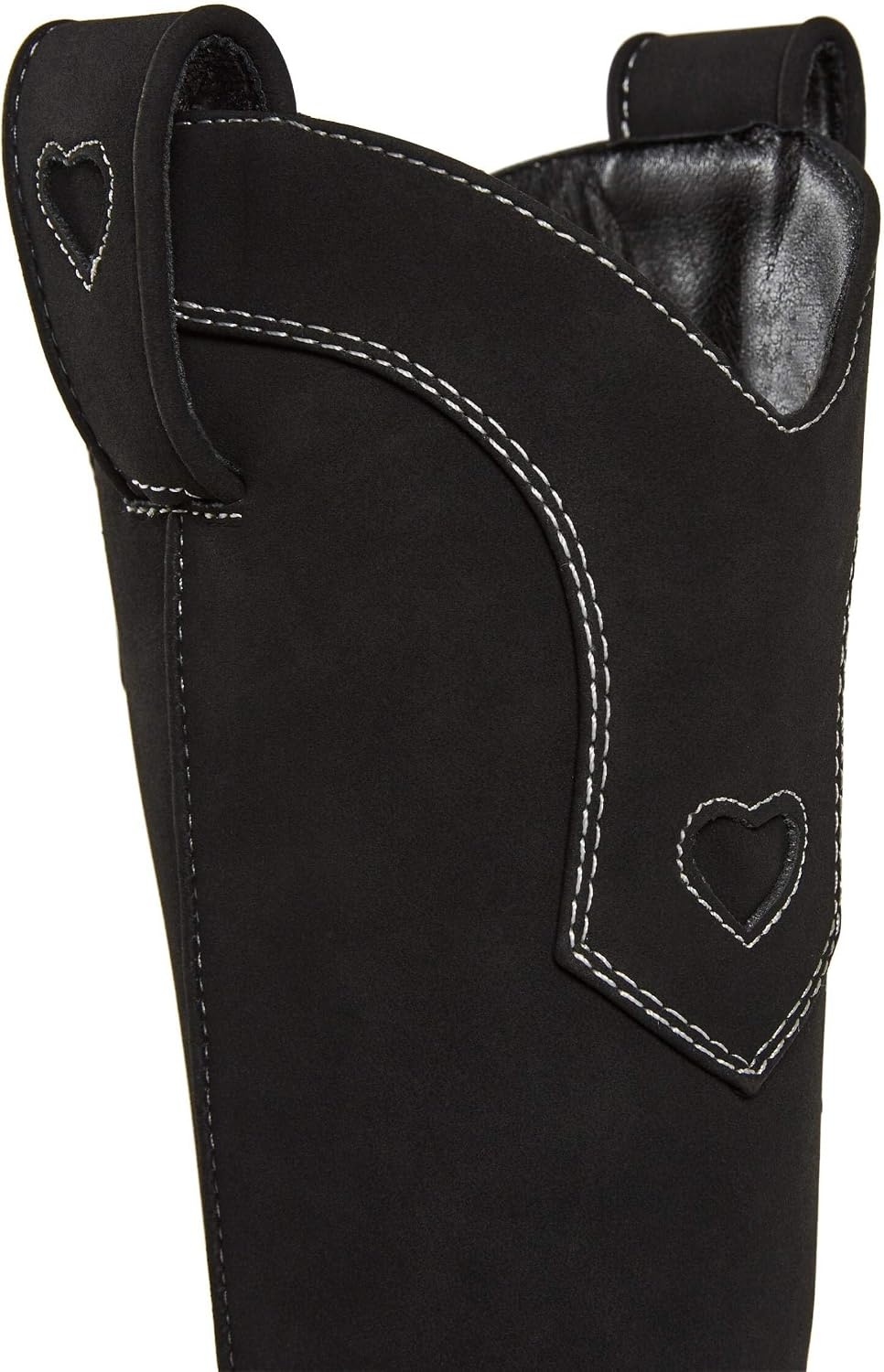 image:imageDolls Kill Basic Present Perfect Cowgirl Boot by Sugar Thrillz Womens MidCalf Western Heeled Boots with Heart StitchingBlack