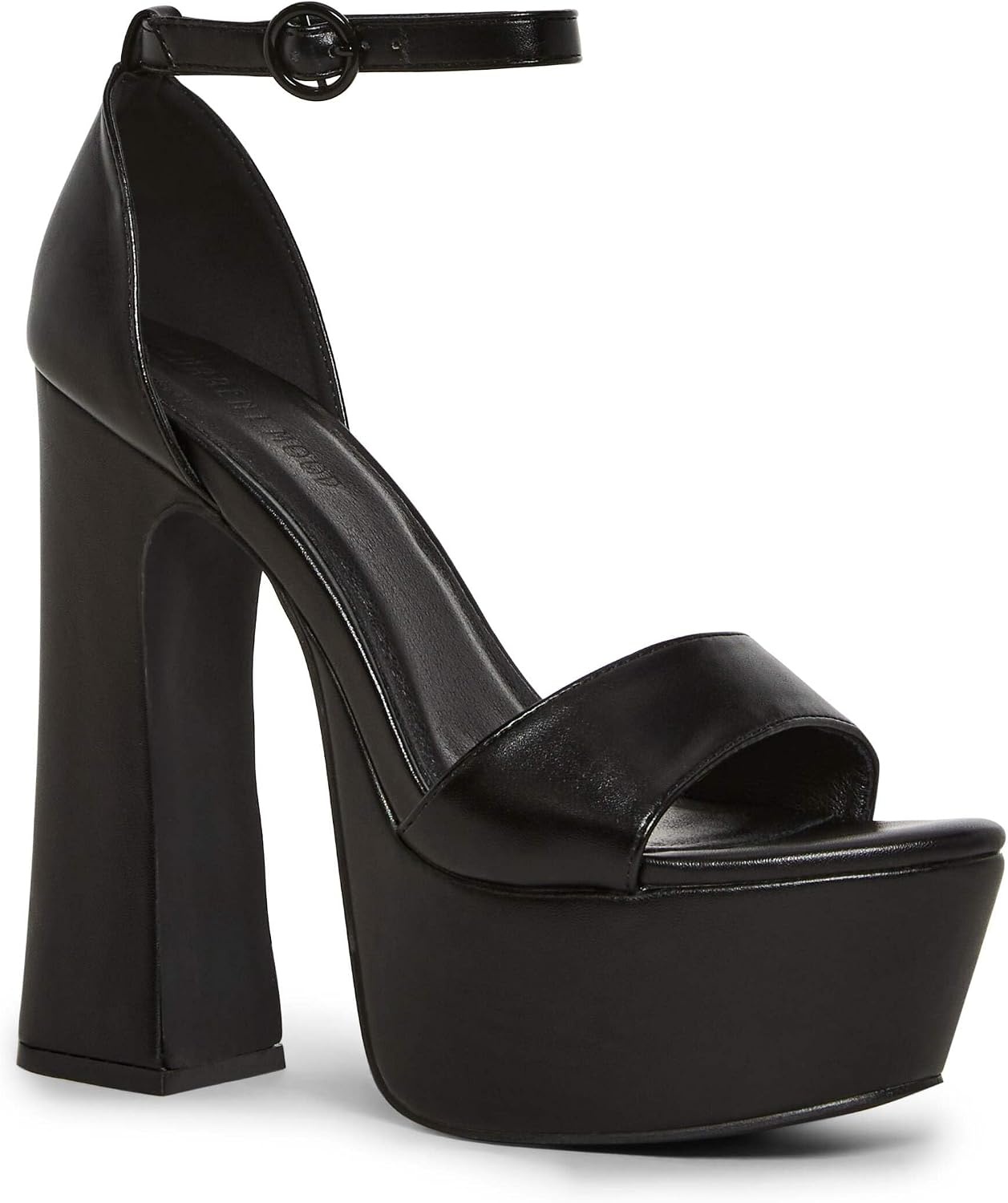 image:imageDolls Kill Holy Revelation Pure Platform Heels by Current Mood Vegan Leather Peep Toe Heels for Bold ConfidenceBlack