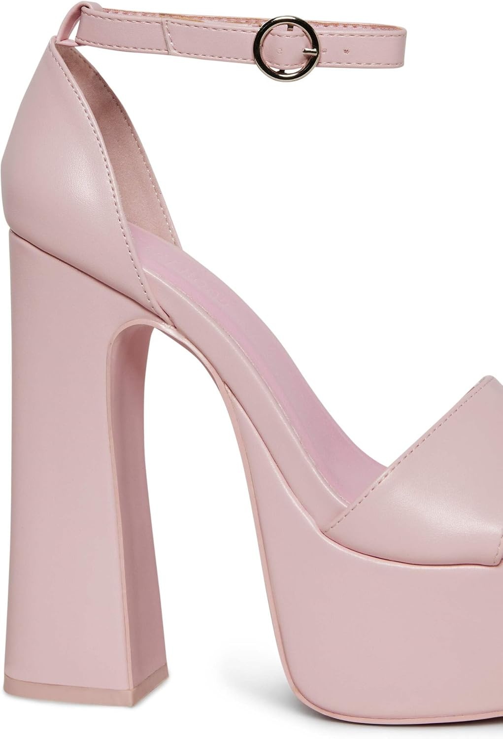 image:imageDolls Kill Holy Revelation Pure Platform Heels by Current Mood Vegan Leather Peep Toe Heels for Bold ConfidencePink