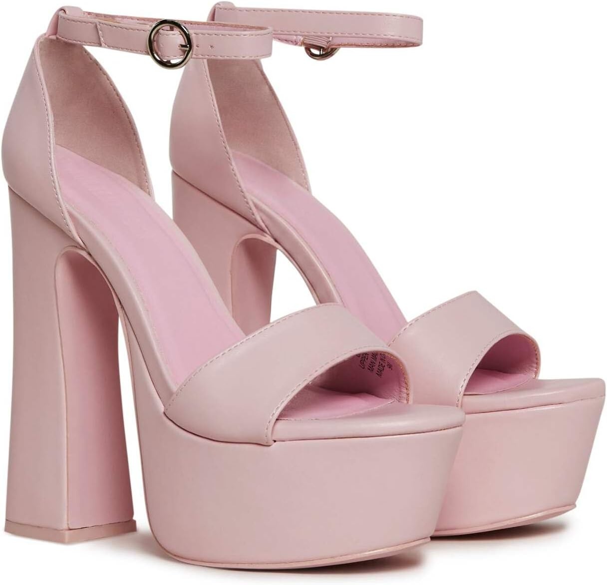 image:imageDolls Kill Holy Revelation Pure Platform Heels by Current Mood Vegan Leather Peep Toe Heels for Bold ConfidencePink