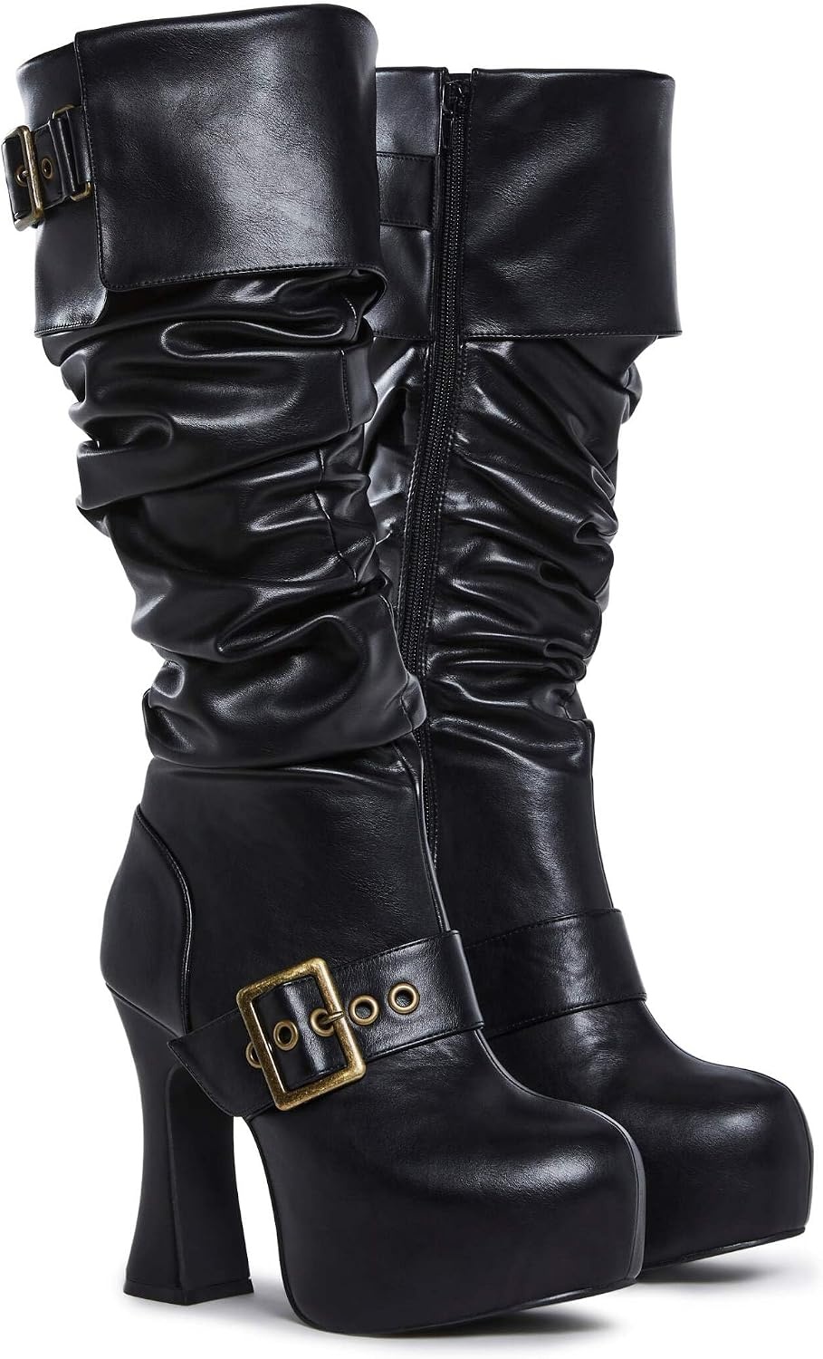 image:imageDolls Kill Ren Faire Plat Slouchy Boot by Trickz N TreatzBlack