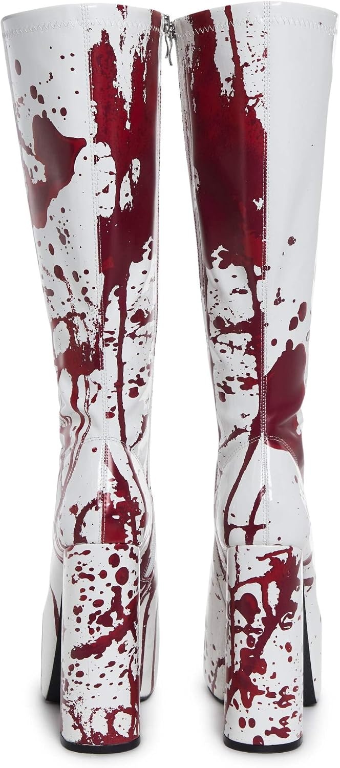 image:imageDolls Kill Scream Queen GoGo Boots by Trickz N Treatz Knee High Platform Costume BootsWhite