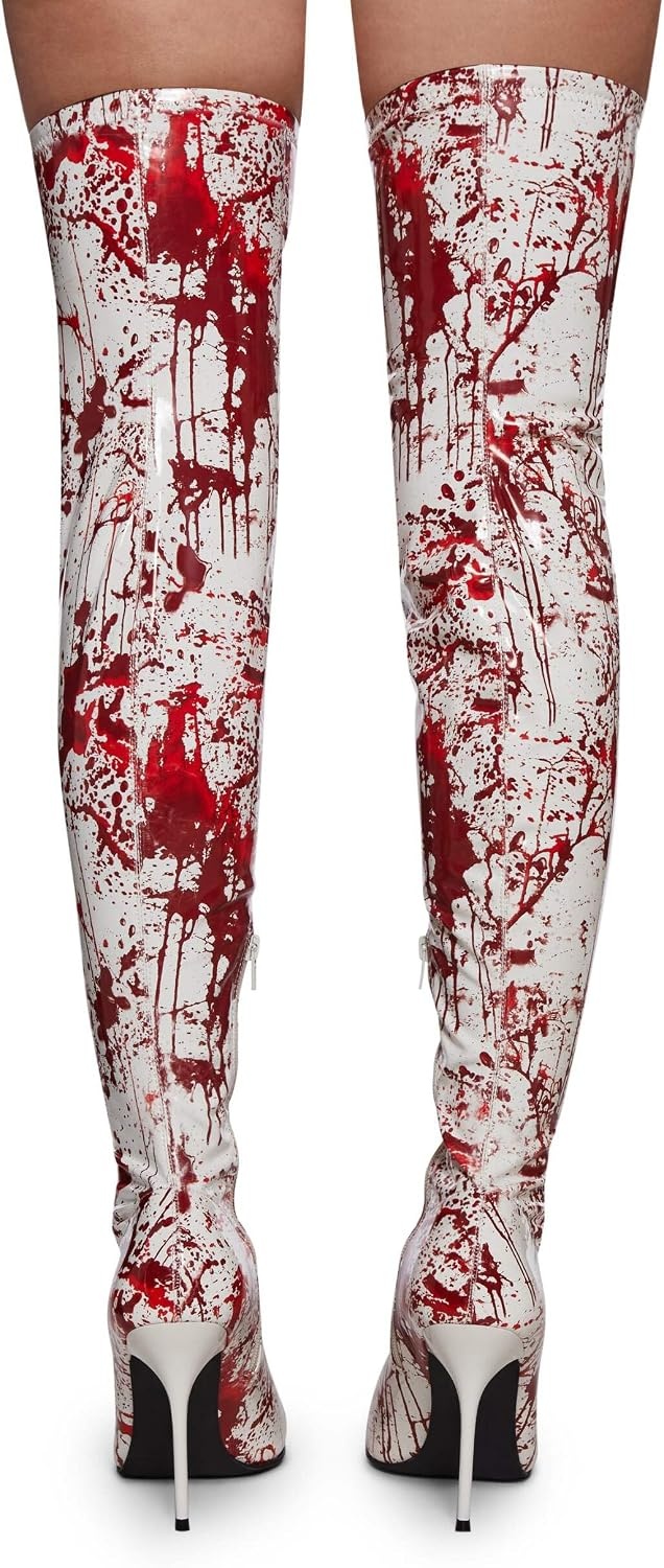 image:imageDolls Kill Spatter Stretch Thigh High by Trickz N TreatzMulti