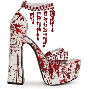 Dolls Kill Holy Revelation Platform Heels by Trickz N’ Treatz, Scream Queen(White)
