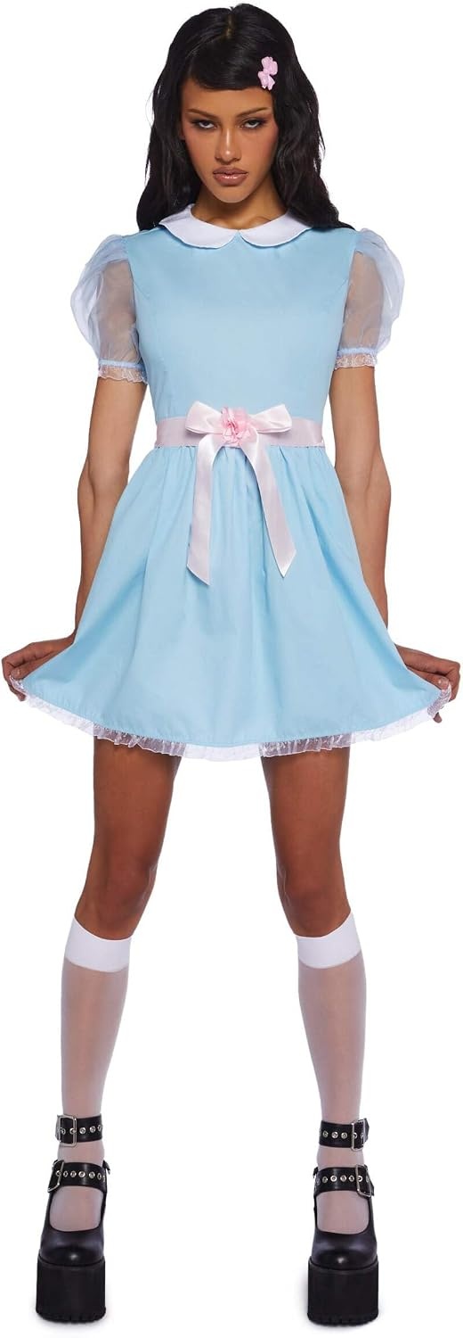 image:imageDolls Kill Baby Doll Dress Outfit for Women Scary Shining Twins Inspired Costume by Trickz N Treatz