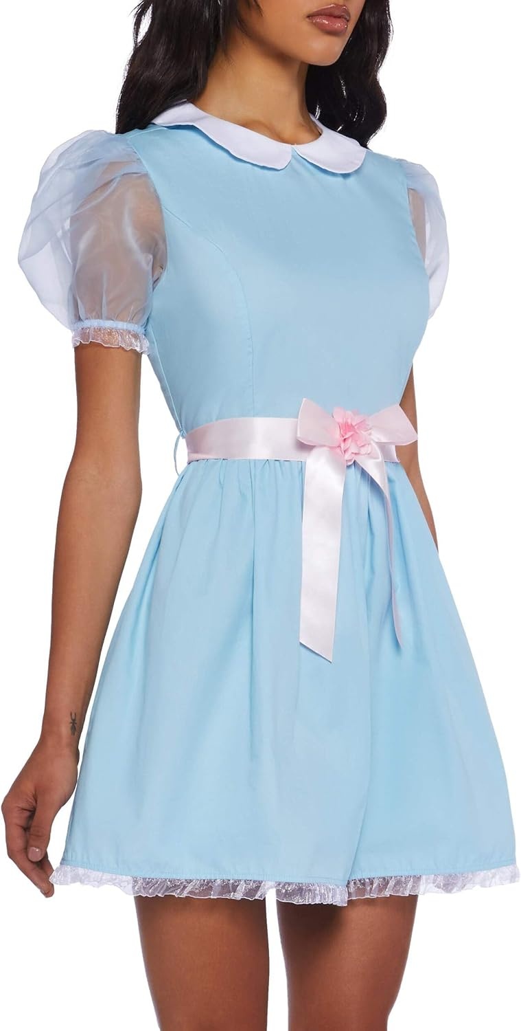 image:imageDolls Kill Baby Doll Dress Outfit for Women Scary Shining Twins Inspired Costume by Trickz N Treatz