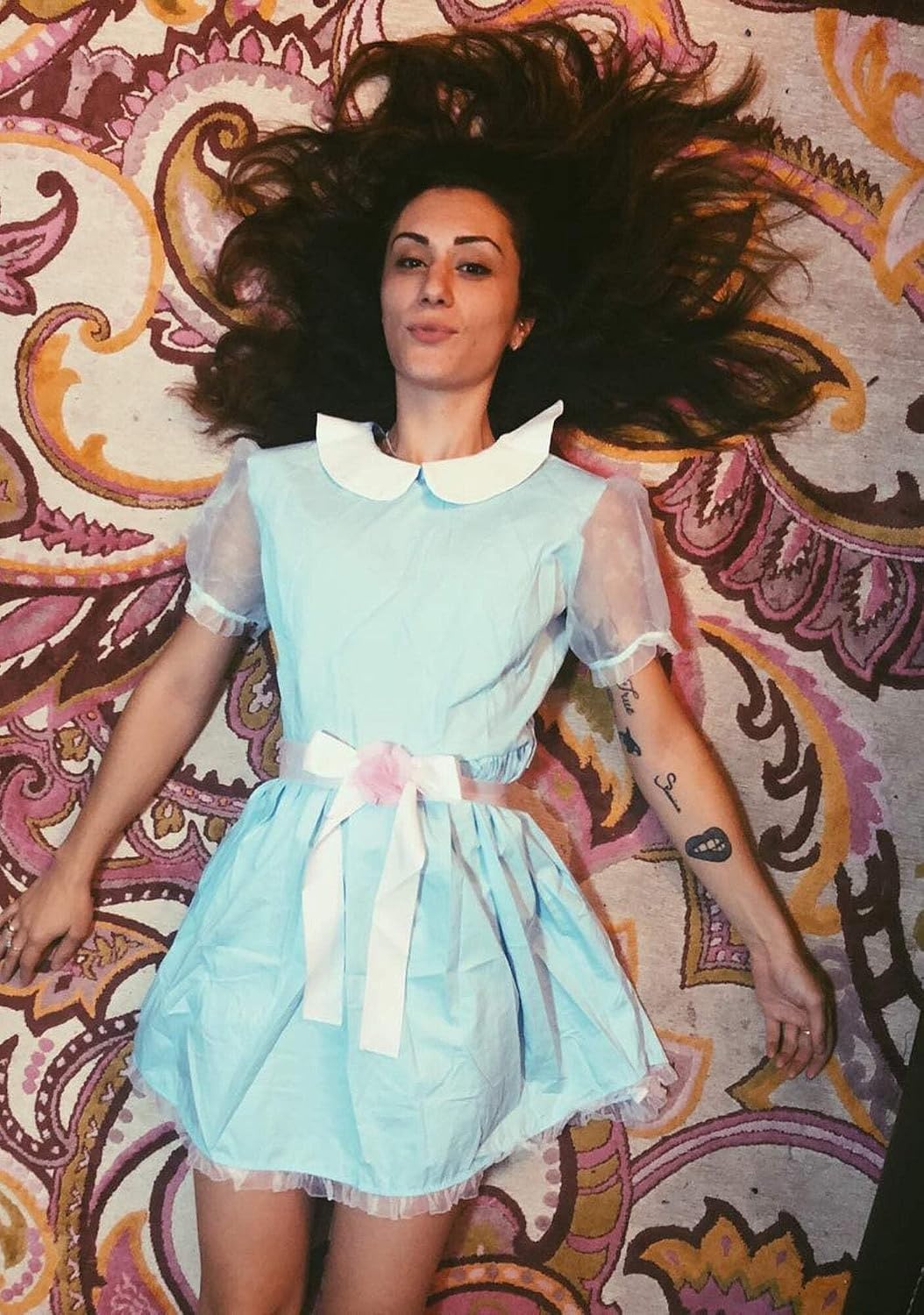 image:imageDolls Kill Baby Doll Dress Outfit for Women Scary Shining Twins Inspired Costume by Trickz N Treatz