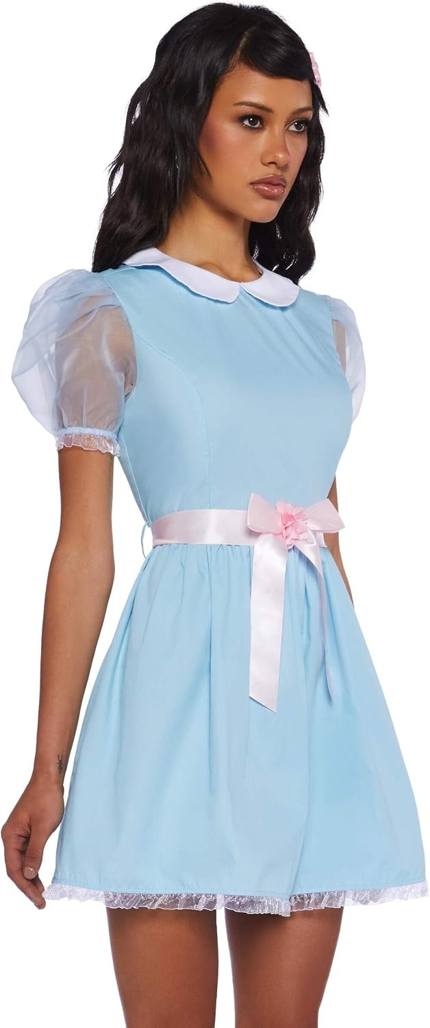 image:imageDolls Kill Baby Doll Dress Outfit for Women Scary Shining Twins Inspired Costume by Trickz N Treatz