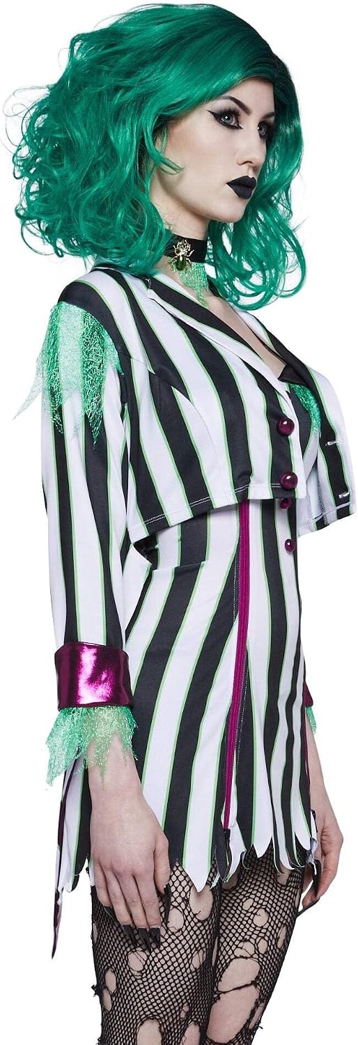 image:imageDolls Kill BetelJuice Black amp White Striped Costume Undead Ghost Outfit by Trickz N Treatz