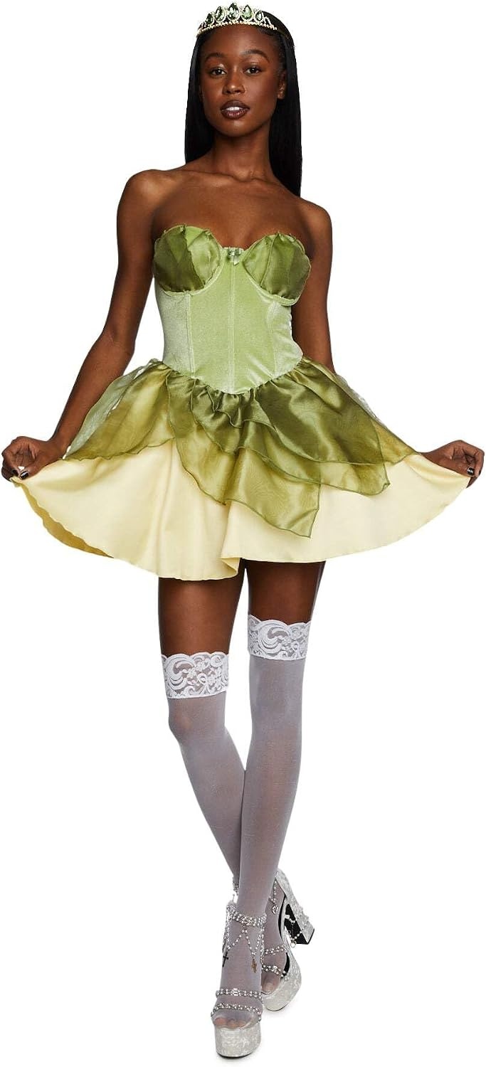 image:imageDolls Kill Enchanting Princess Costume Satin Velvet Dress with Tiara by Trickz N Treatz