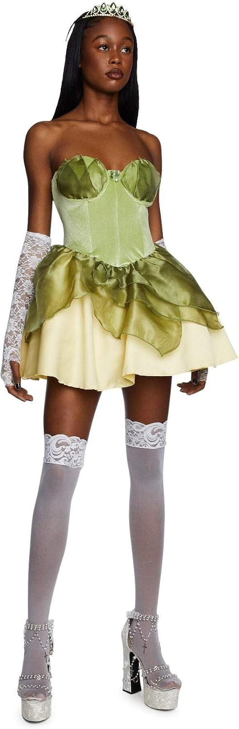 image:imageDolls Kill Enchanting Princess Costume Satin Velvet Dress with Tiara by Trickz N Treatz