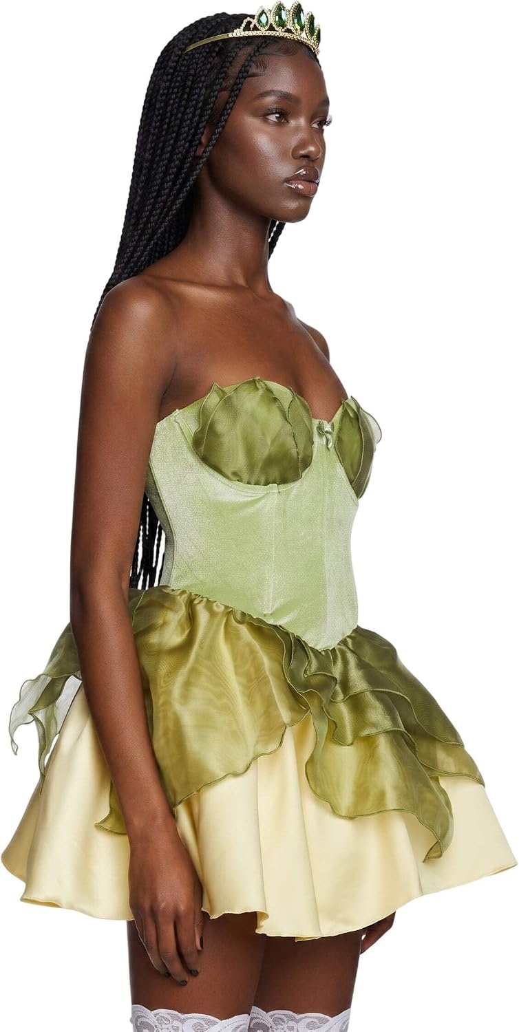 image:imageDolls Kill Enchanting Princess Costume Satin Velvet Dress with Tiara by Trickz N Treatz