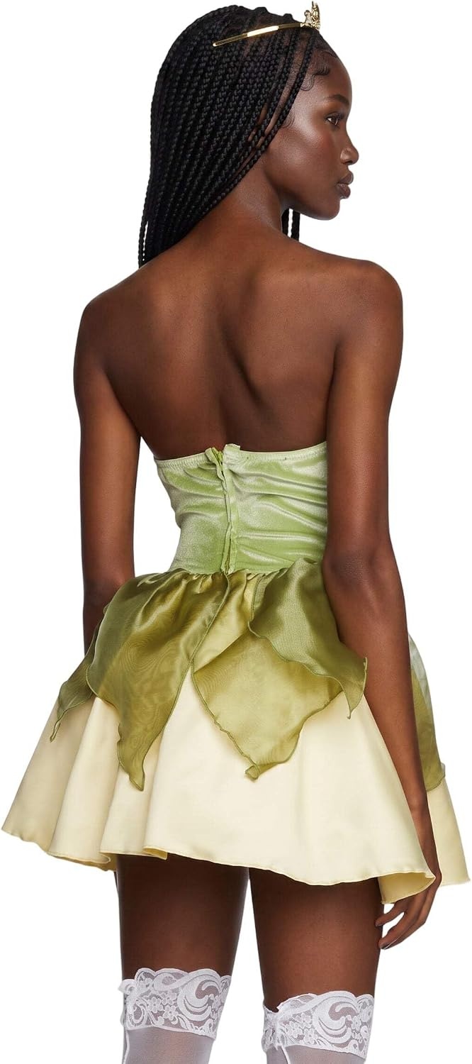 image:imageDolls Kill Enchanting Princess Costume Satin Velvet Dress with Tiara by Trickz N Treatz