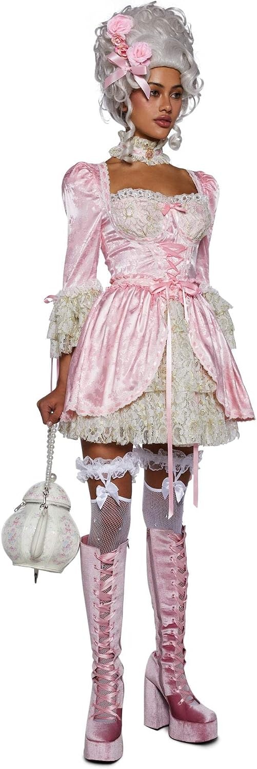 image:imageDolls Kill Marie Antoinette Halloween Costume for Women French Cake Queen Renaissance Trickz N TreatzPink