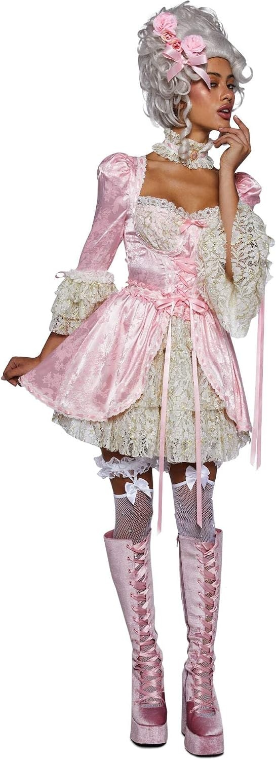 image:imageDolls Kill Marie Antoinette Halloween Costume for Women French Cake Queen Renaissance Trickz N TreatzPink