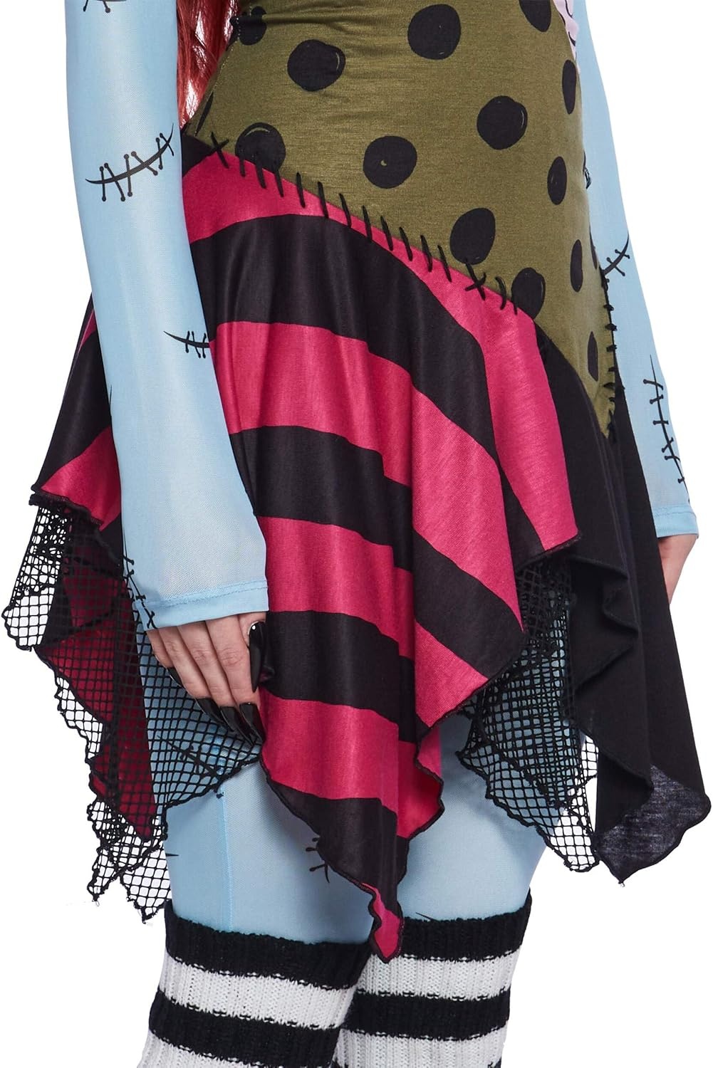 image:imageDolls Kill Nightmare Sally Rag Doll Costume Halloween Colorblock Outfit by Trickz N TreatzBlack