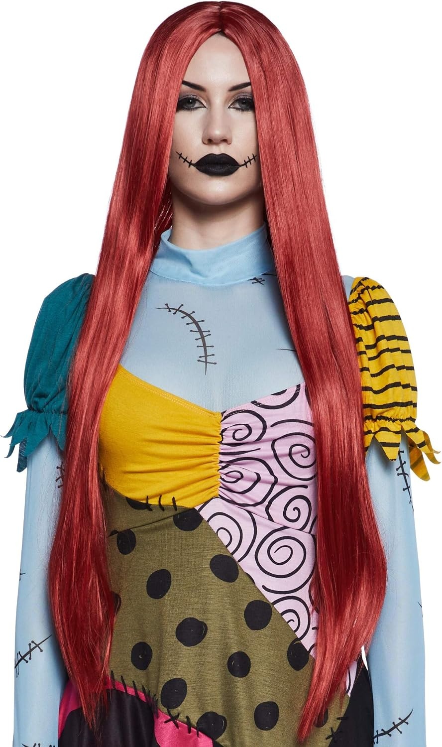 image:imageDolls Kill Nightmare Sally Rag Doll Costume Halloween Colorblock Outfit by Trickz N TreatzBlack