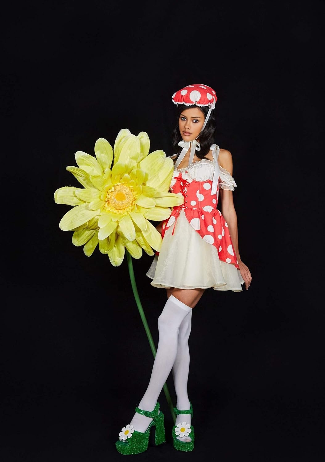 image:imageDolls Kill Princess Toad Costume for Women Mushroom Kingdom Mini Dress by Trickz N Treatz