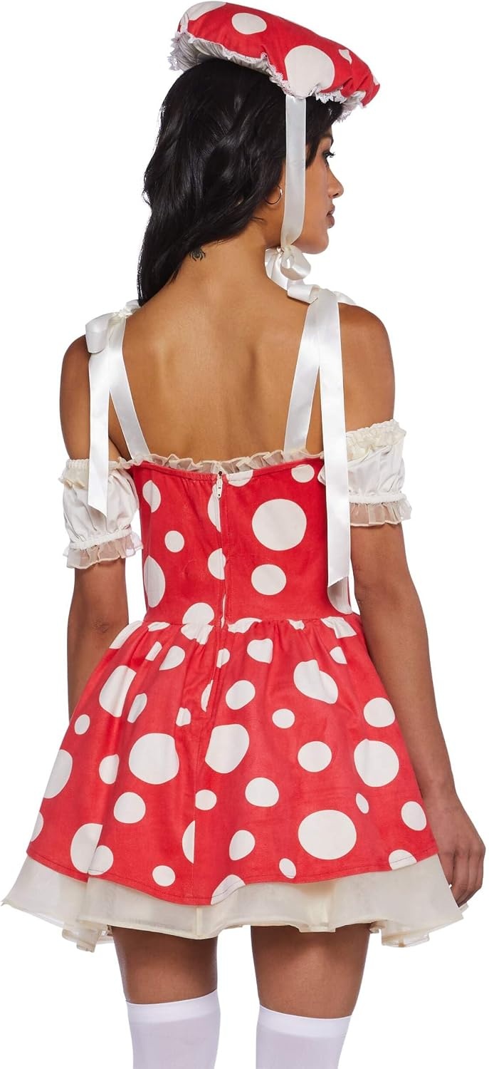 image:imageDolls Kill Princess Toad Costume for Women Mushroom Kingdom Mini Dress by Trickz N Treatz