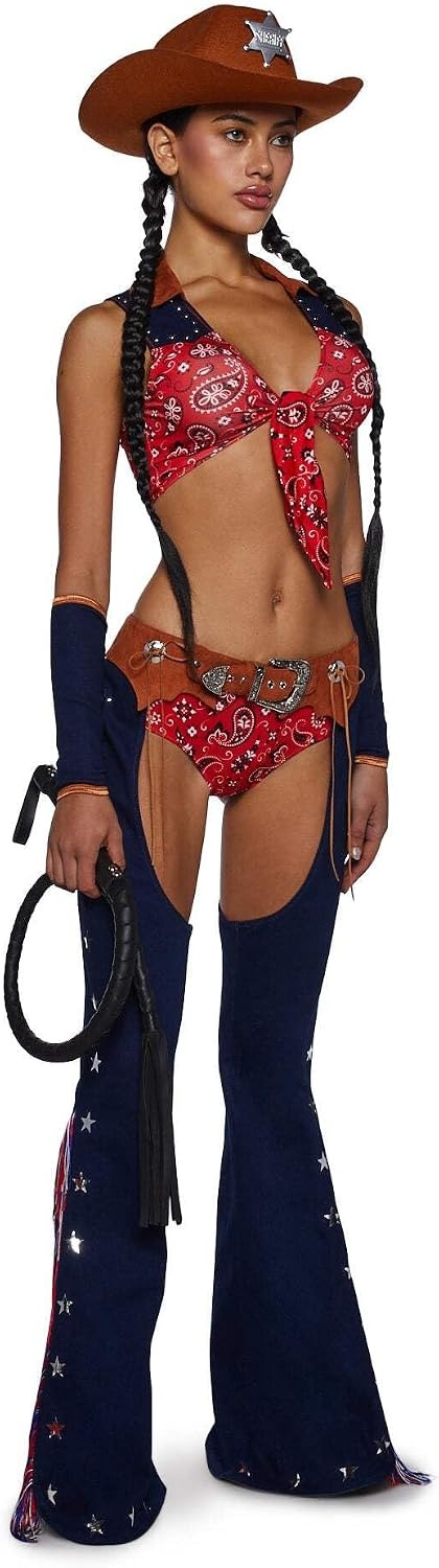 image:imageDolls Kill Rodeo Cowgirl Costume Fringe Denim Suede Outfit by Trickz N Treatz