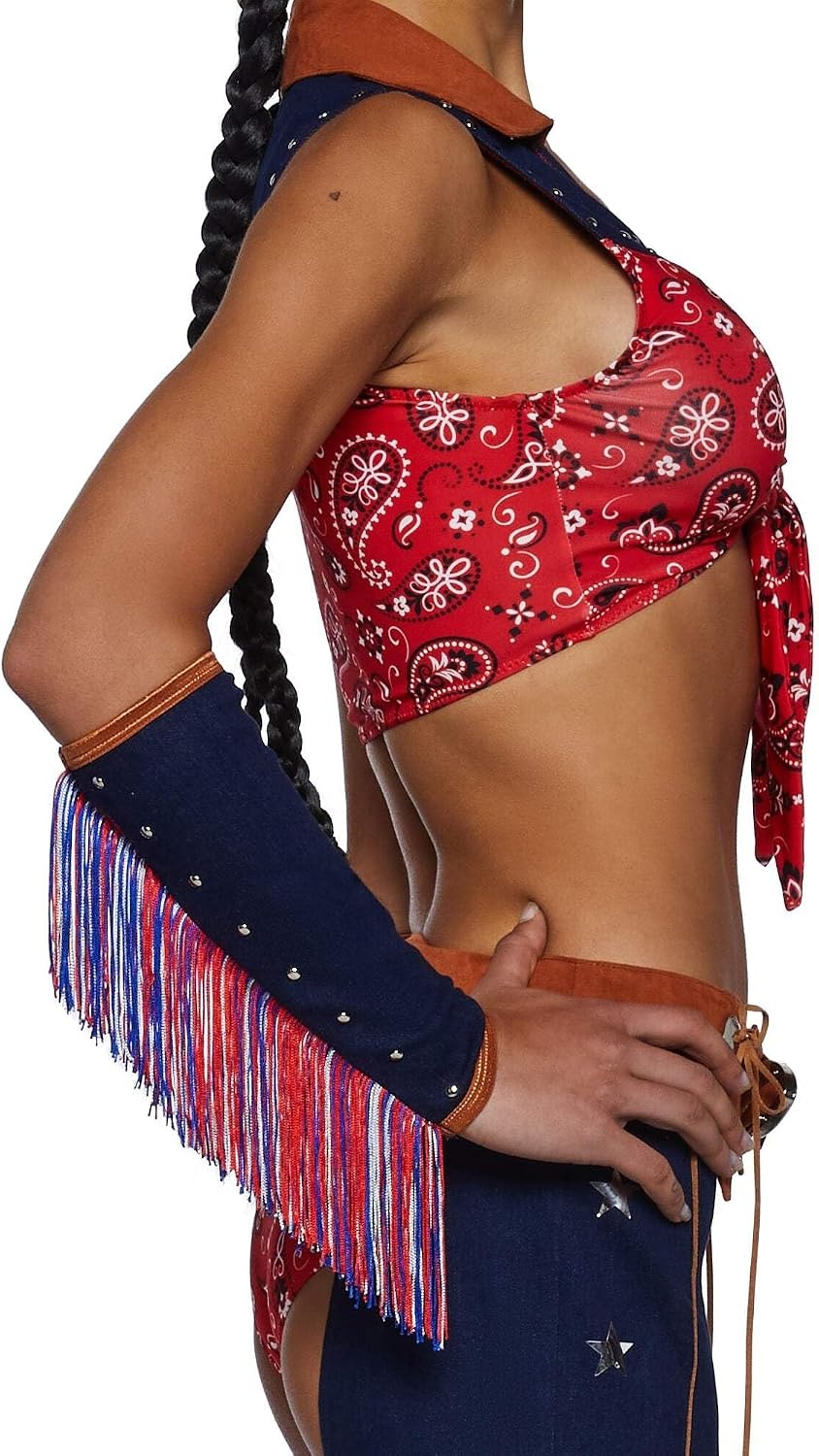 image:imageDolls Kill Rodeo Cowgirl Costume Fringe Denim Suede Outfit by Trickz N Treatz